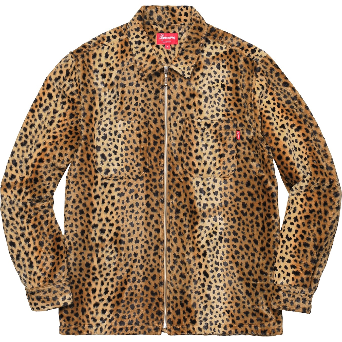 Cheetah Pile Zip Up Shirt view 3